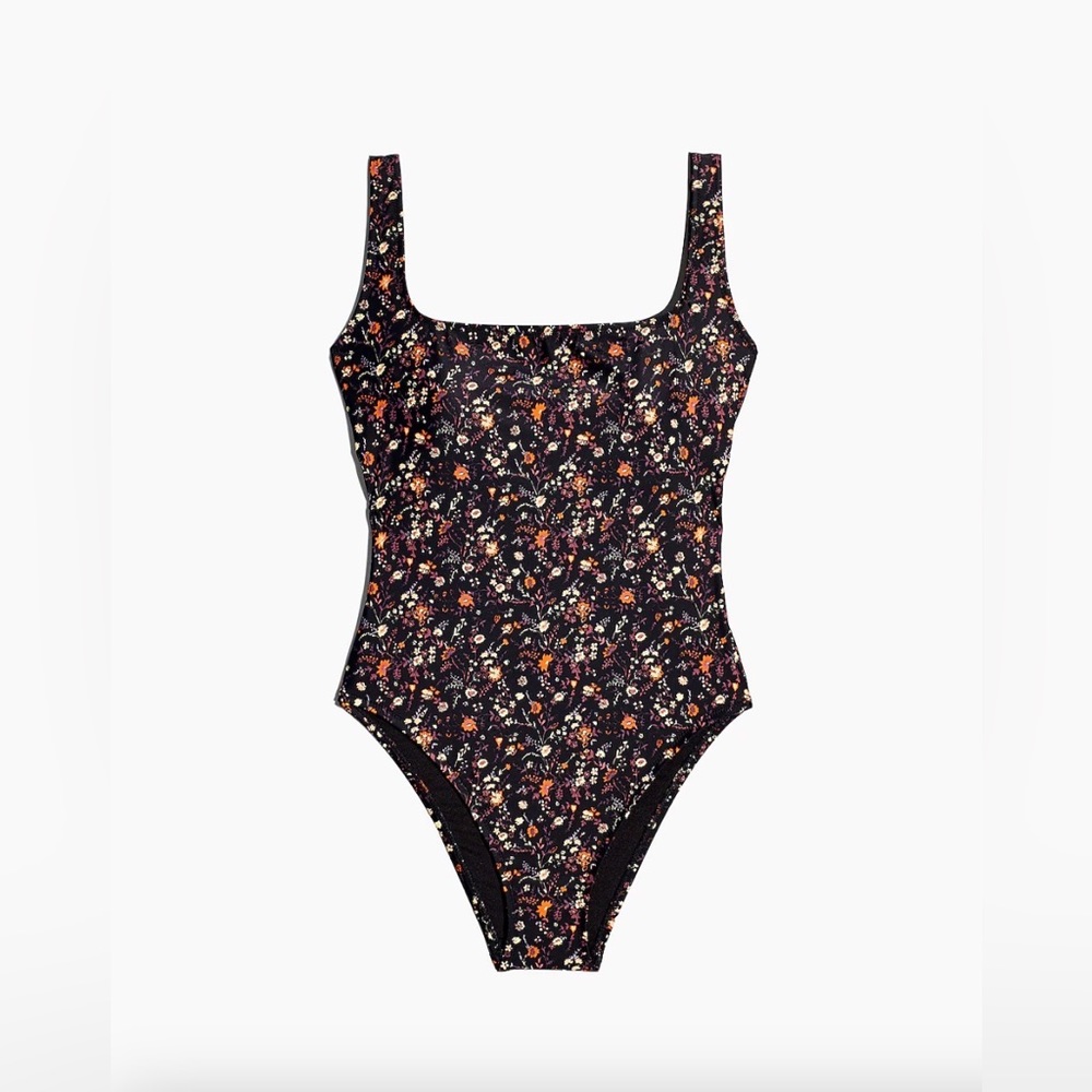 Madewell Square Neck Tank One-Piece Swimsuit in Free Floral